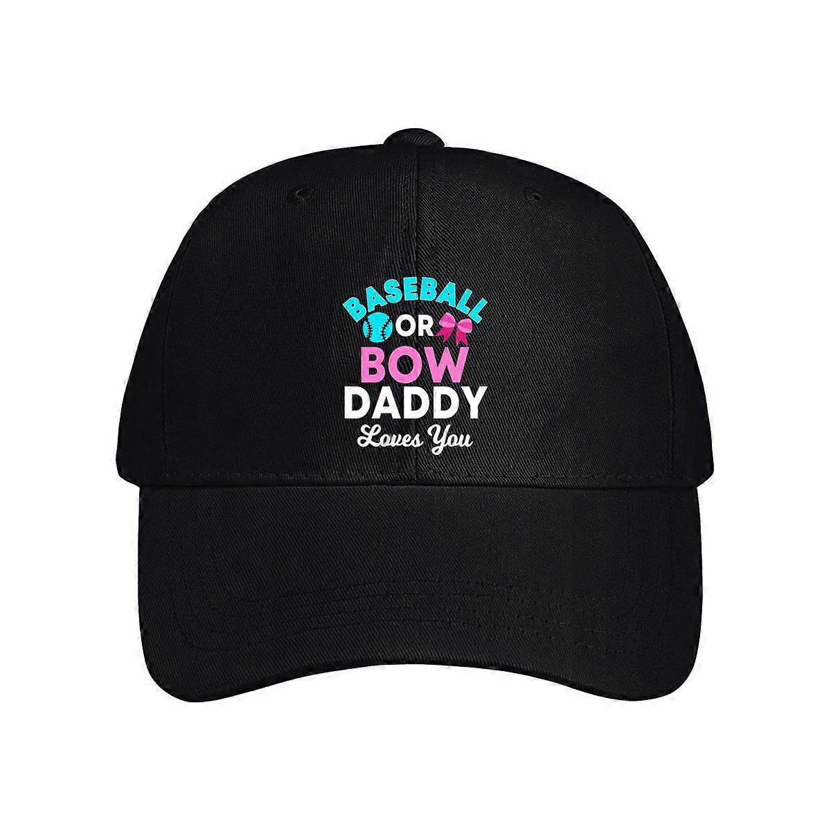 Baseball Or Bow Daddy Loves You Baseball Cap