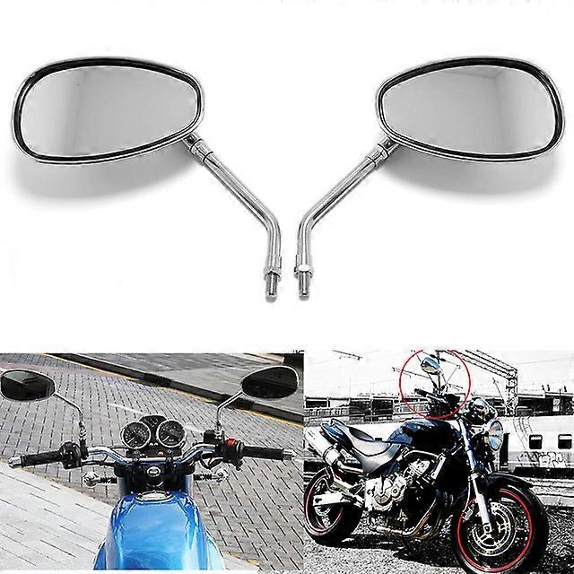 Pair Motorcycle Rearview Mirrors 10mm Universal Rear View Side Wing Mirrors For Honda Shadow Ace Spirit Magna VT750 VT1100 VF750
