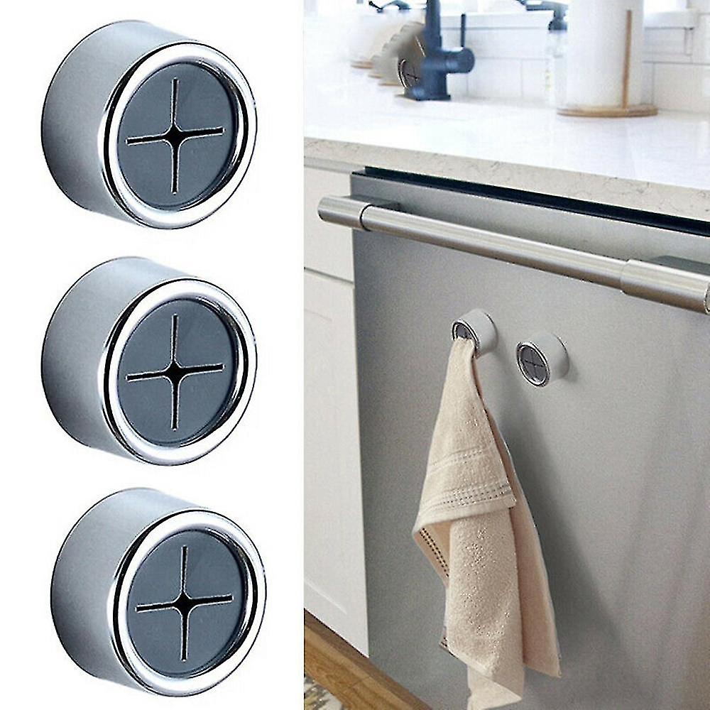 3pcs Push In Towel Holder Grip Hook Self Adhesive Cloth Clip
