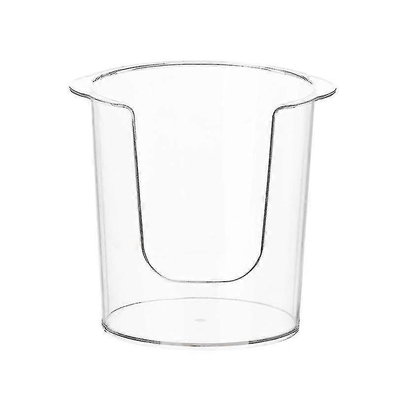 Cylinder Both Sides Handle Plate Tray Pet Space Saving Plate Rack Kitchen Tools, Transparent, 15*16Cm