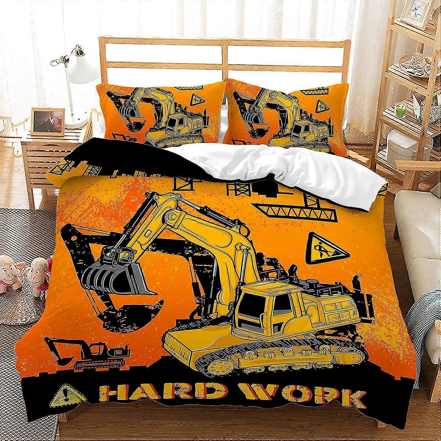 b1661 Lakanat Sarjakuva-auto Pojat Pojat Lapset 3-osainen vuodevaatteet 1 peitto ja 2 tyynyliinaa Lakanat gb1661