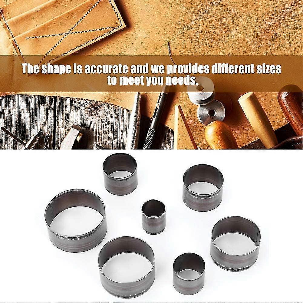 جولة ثقب لكمة الجلود لكمة يموت كيت، 7 قطعة الجلود أدوات القطع الصلب جولة ثقب لكمة 20/25/30/35/40/45/50mm