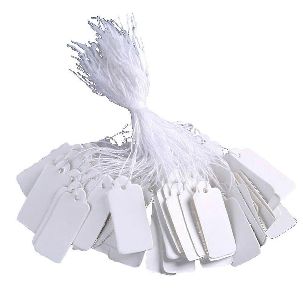 1000pcs White Marking Tags Price Tags Price Labels Display Tags with Hanging String for Product Jewelry Clothing