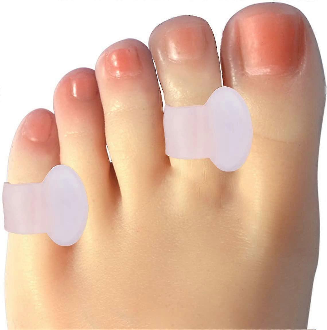 Pinky Gel Toe Separators, Silicone Toe Spacers, Small Toe Protector Spreader, Cushions For Curled Overlapping Separate Toe Correct