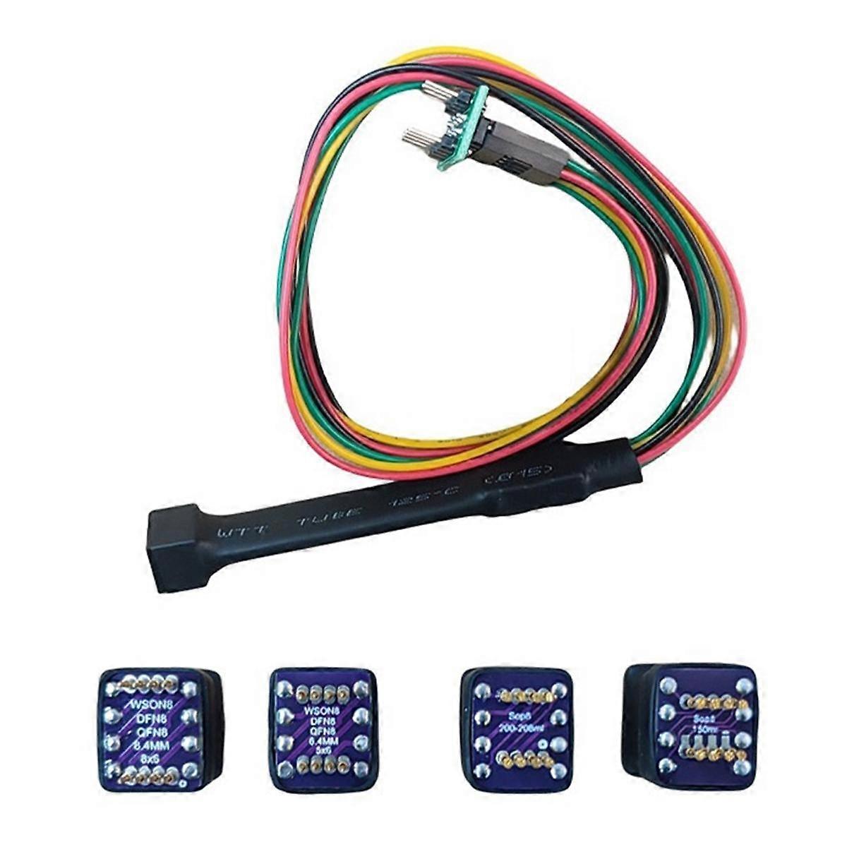 4-in-1 for Sop8 Wsonvson Chip Download Burn Write Probe Spring Needle Flash Eeprom Chip Burner Cable VSOP8/VSON8/WSON8