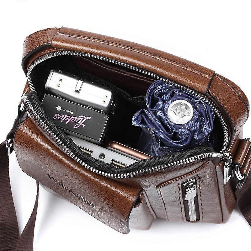 Fashion Leather Messenger Bags for Men Single Messenger