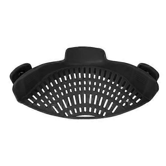 Silicone Drainer Clip-On Strainer for Pots Pans Heat Resistant Food Strainer Kitchen Gadgets for Meat Vegetables Fruit Space Saving Drainer Clamp