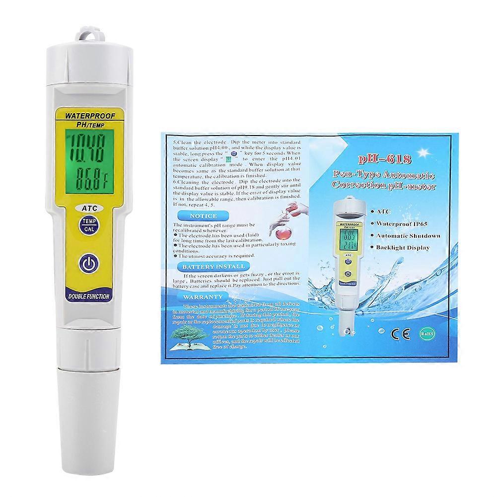 Portable LCD Digital PH Value Tester Waterproof Aquarium Pool Water Quality Testing Pen Meter