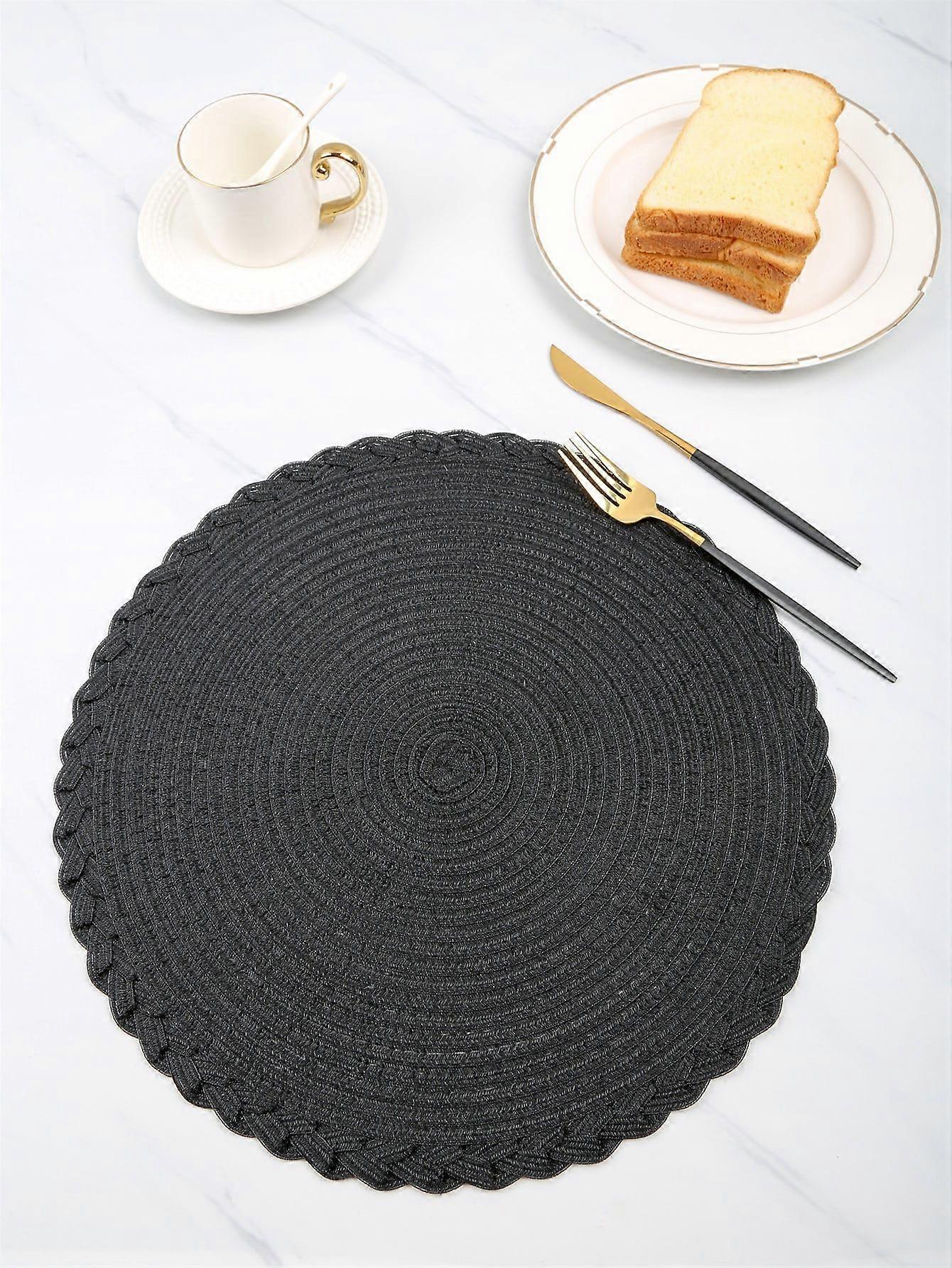 4pcs Set de table rond tissé