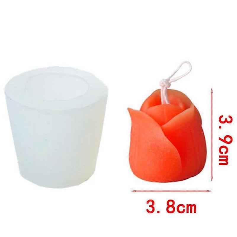 3Dチューリップフラワーキャンドルモールド手作りソープモールドシリコンDIYツールクラフト