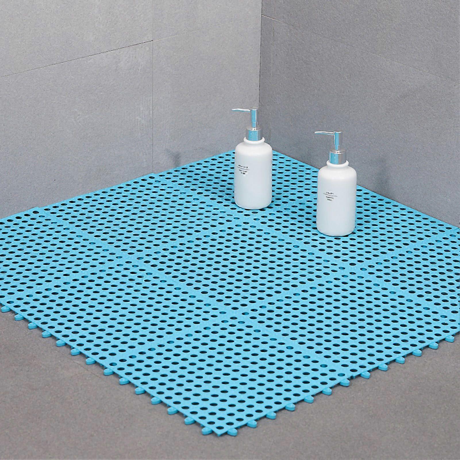 バスルームマット30 x 30cmは、バスルームキッチンレジデンススカイブルーのための快適な屋内バスマットスプライス滑りを防ぎます