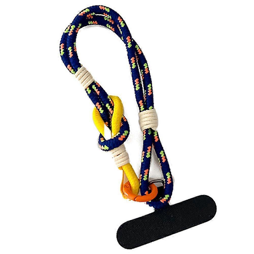 أزرق مكافحة ضياع اكسسوارات الهاتف المحمول حبل زخرفية المعصم حبل الملونة خط النايلون المرأة مع ثابت كليب علامة التبويب سلسلة محمولة عالية الجودة