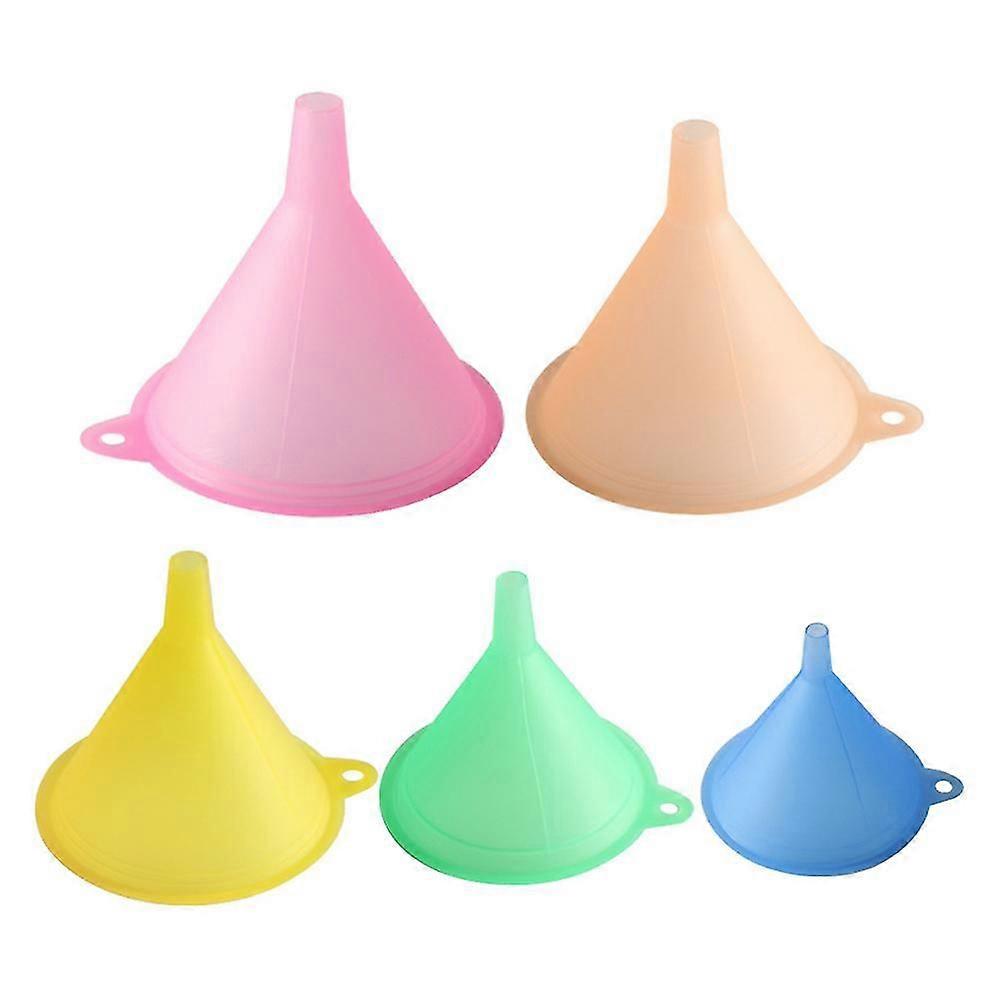 Kitchen Supplies Transparent Candy Color Funnel Size Five-piece Set Funnel