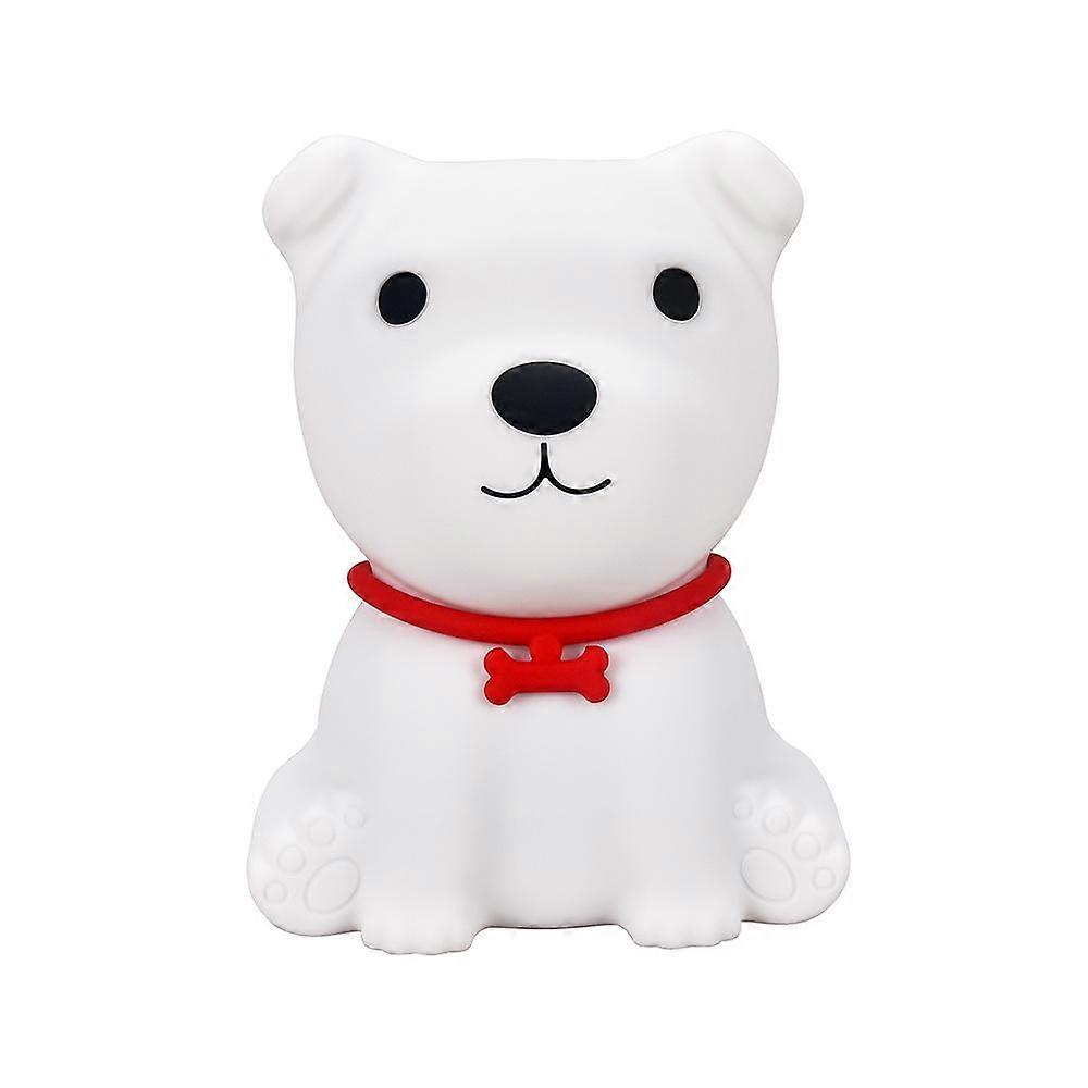 Dog Night Light Touch Sensor Colorful Silicone USB Rechargeable Bedroom LED Night Lamp