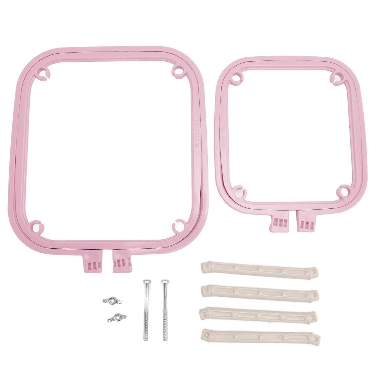 Double Layer Embroidery Frame Stitch Hoop Stand Adjustable Integrated ABS Needlework Holder Tool for