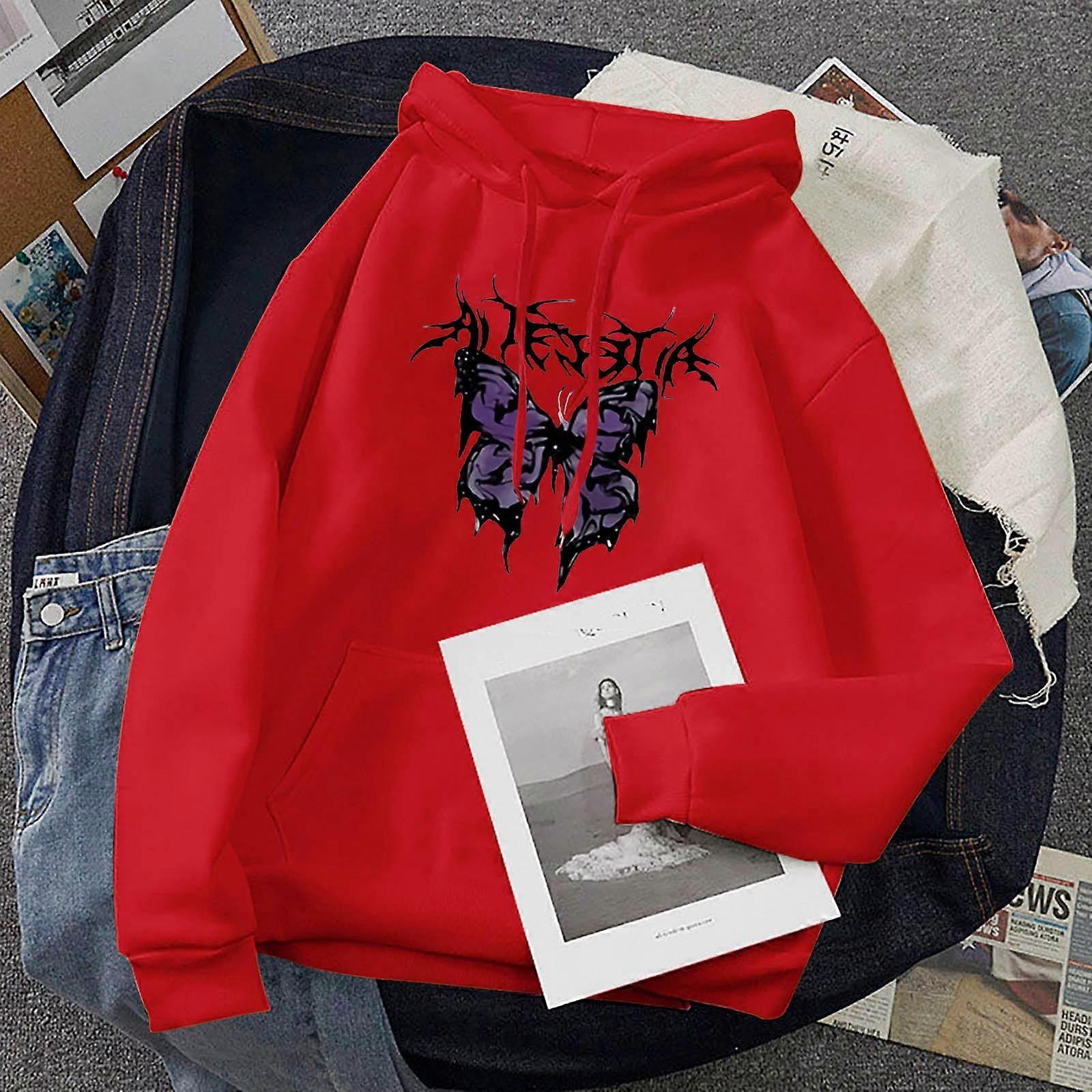 Mode Dames Casual Lange Mouw Capuchon Print Pullover Sweatshirt