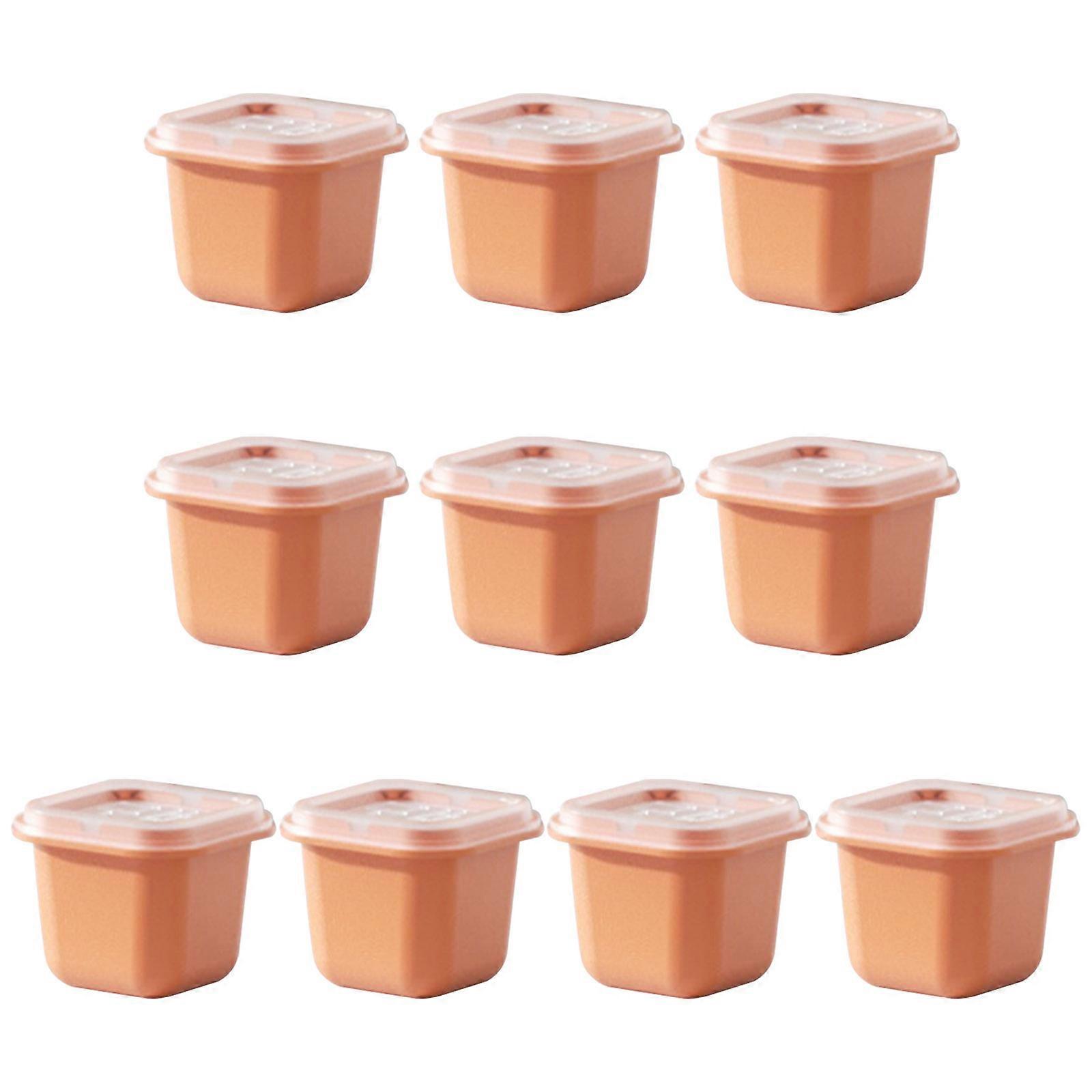 10Pieces Mini Size Reusable Stackable Flexible Ice Cube Molds Keep Drinks Chilled 2inch Ice Cube Molds Easy to Clean  Orange