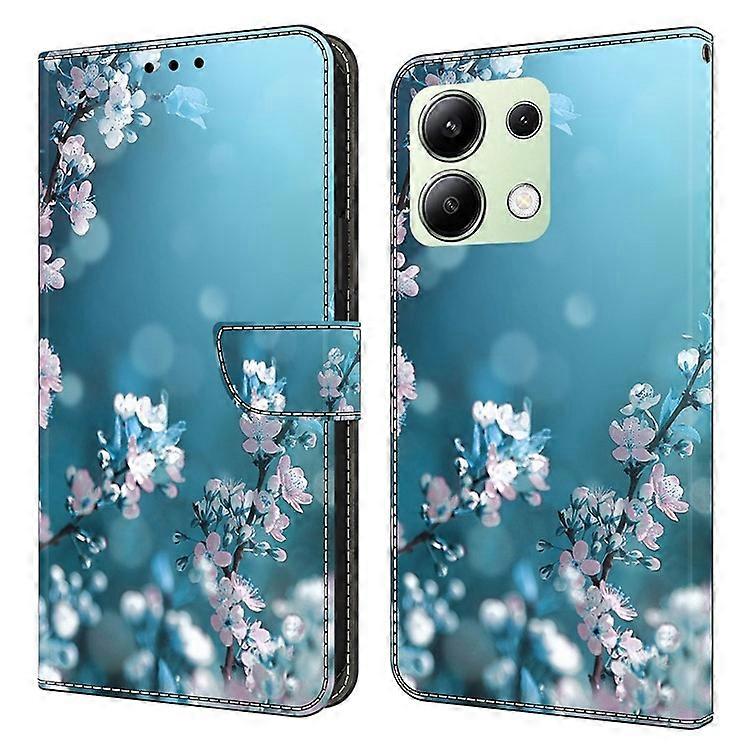 Compatible For Xiaomi Redmi Note 13 4G Wallet Phone Case Anti-Fall 3D Pattern Printing Leather Flip Cover