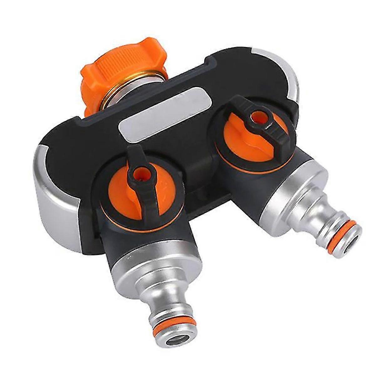 Garden Hose Splitter 2 Way Heavy Duty, Upgraded Highly Durable Dual Water Hose Connector, Faucet Adapter