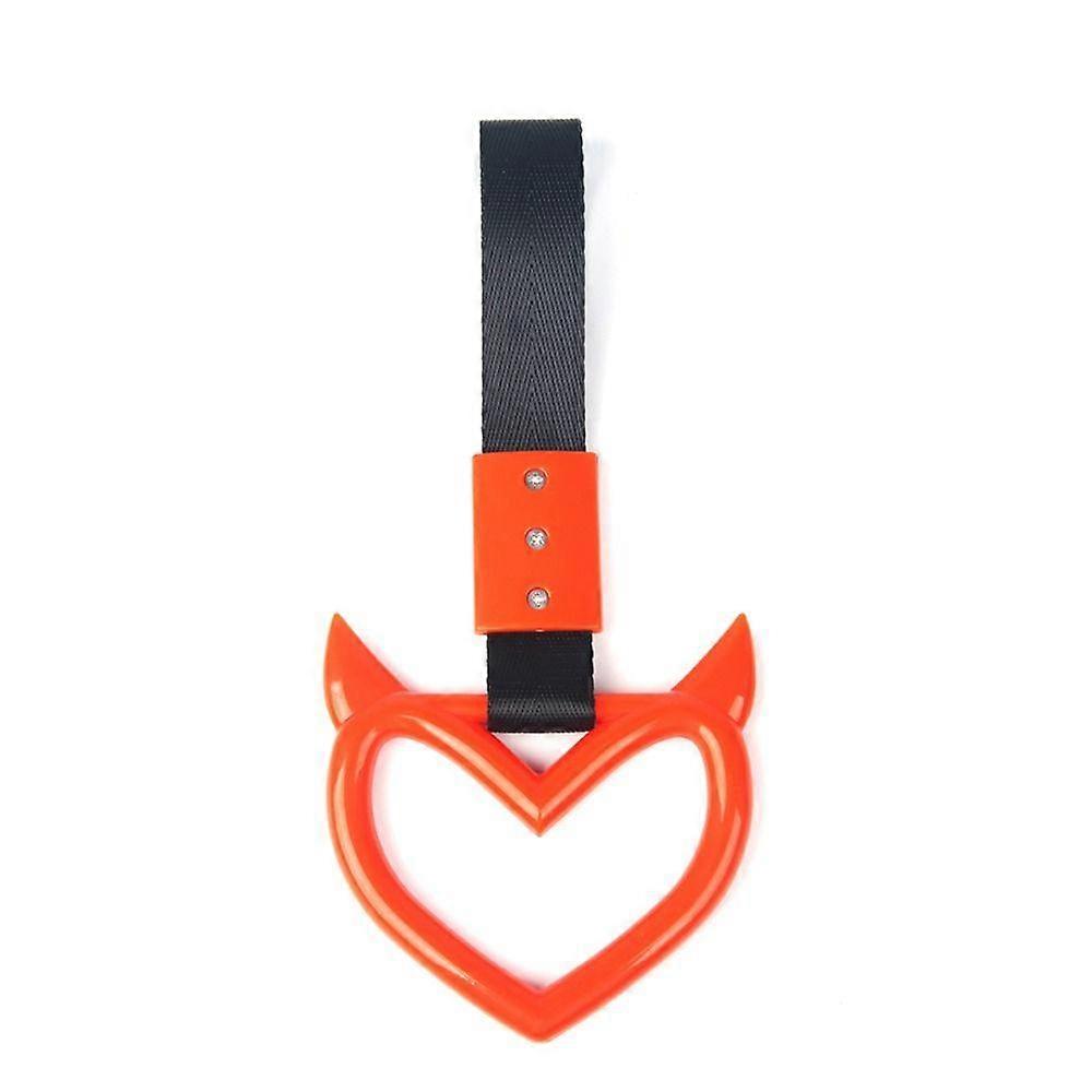 Bus Handle Strap Charm Front Rear Bumper Towing Rope Auto Accessory Heart Shape Strap Car