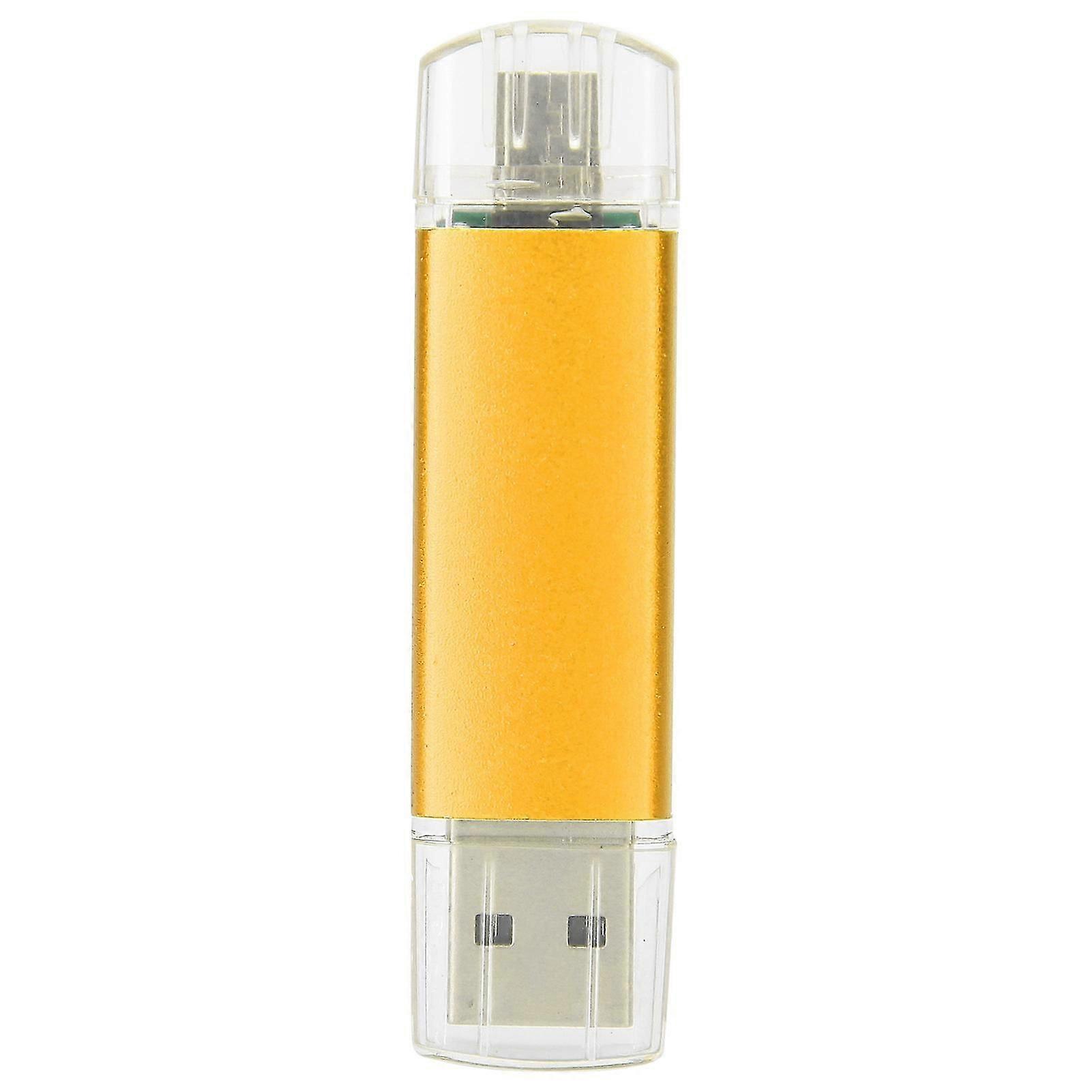 Golden 8GB 2 in 1 USB Flash Drive OTG U Disk for Storing Photos, Videos, Music and Files