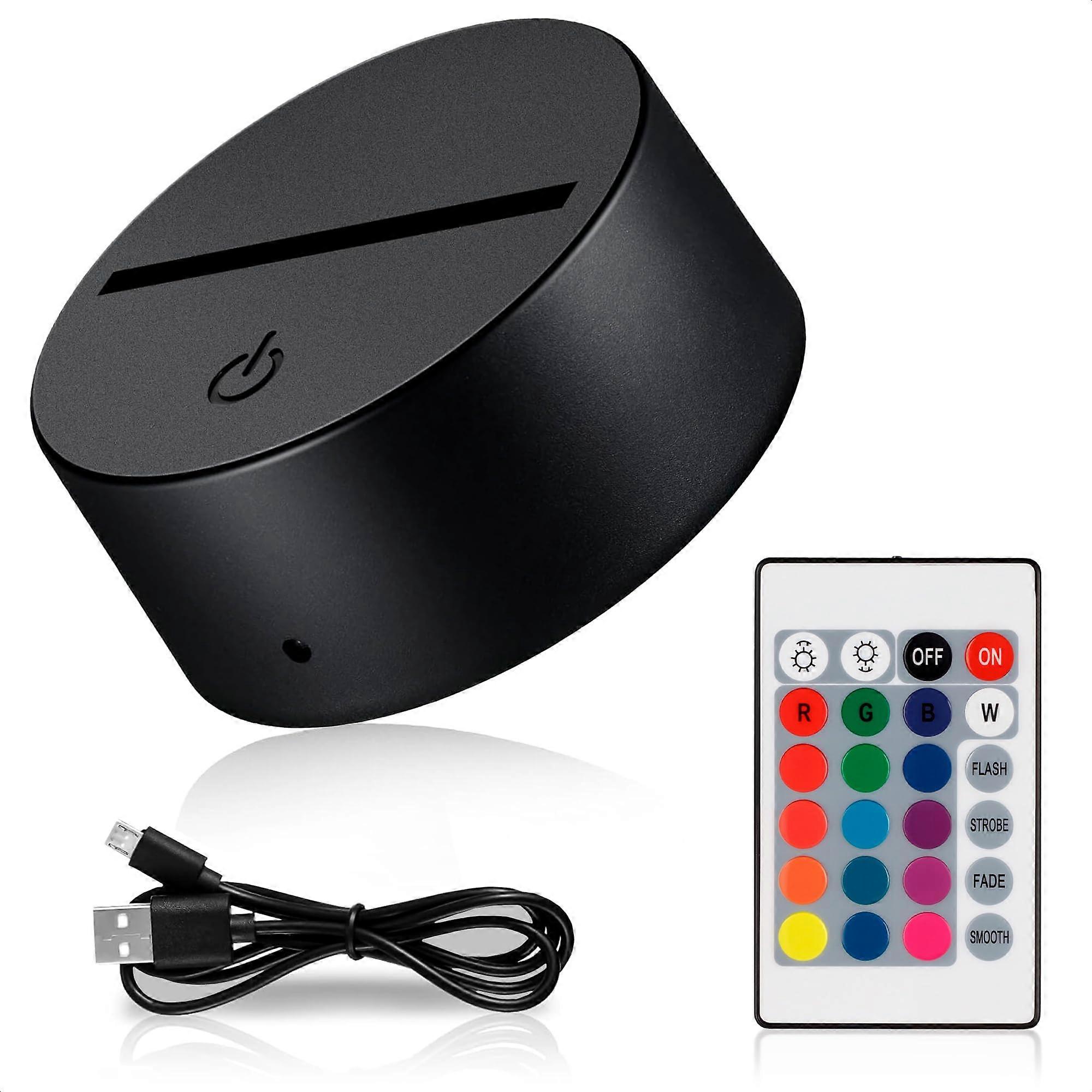 3D LED Light Base Small-Sized Night Light for Living Room Desk, Compatible with Various 3D Acrylic Models
