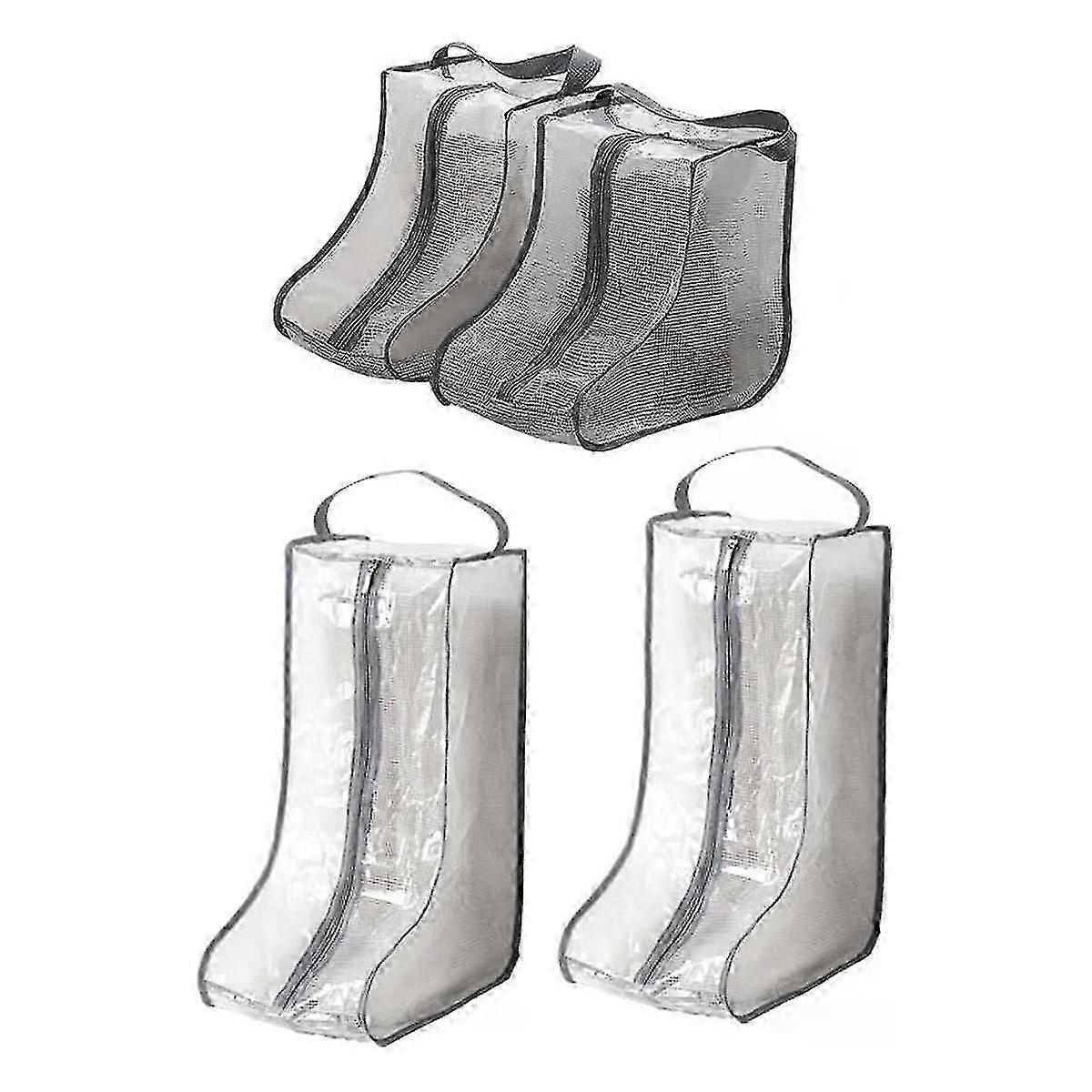 حقائب تخزين طويلة وقصيرة محمولة للنساء ، 2 حزم طويل + 2 حزم أكياس التمهيد القصيرة والمقاومة للماء ل T