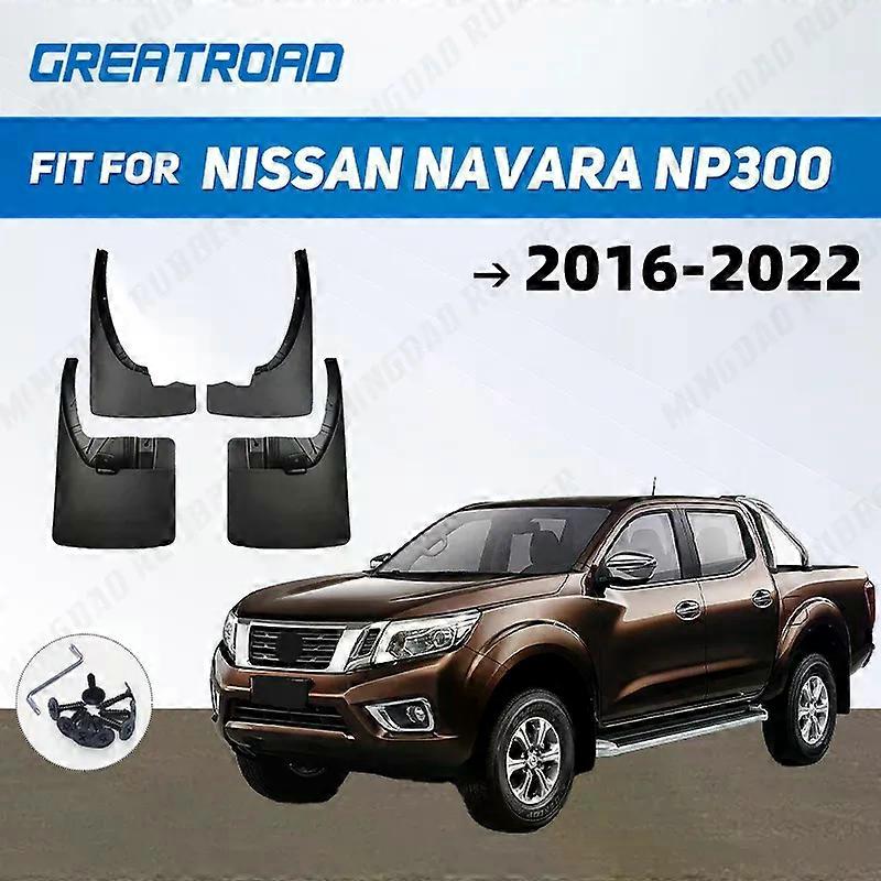 unique For Nissan Navara NP300 2016-2022 2017 2018 2019 2020 2021 Fender Mudguard Mud Flaps Guard Splash Flap Mudguards Car