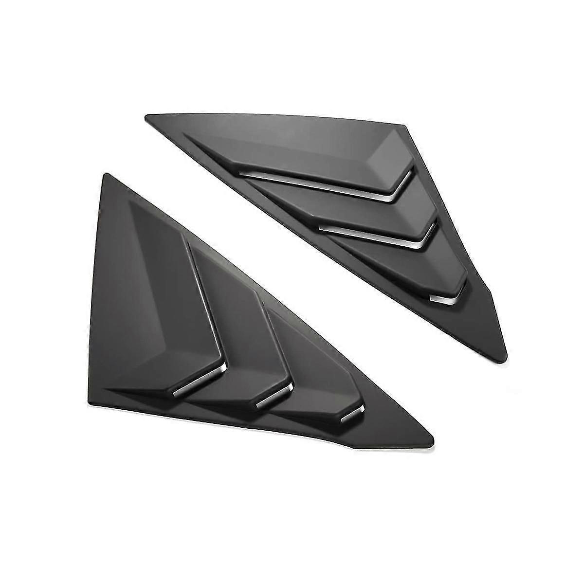 Rear Side Window Louvers Triangular Window Glass Blinds for Sedan 11Th 2022 2023 - ABS Matt Black