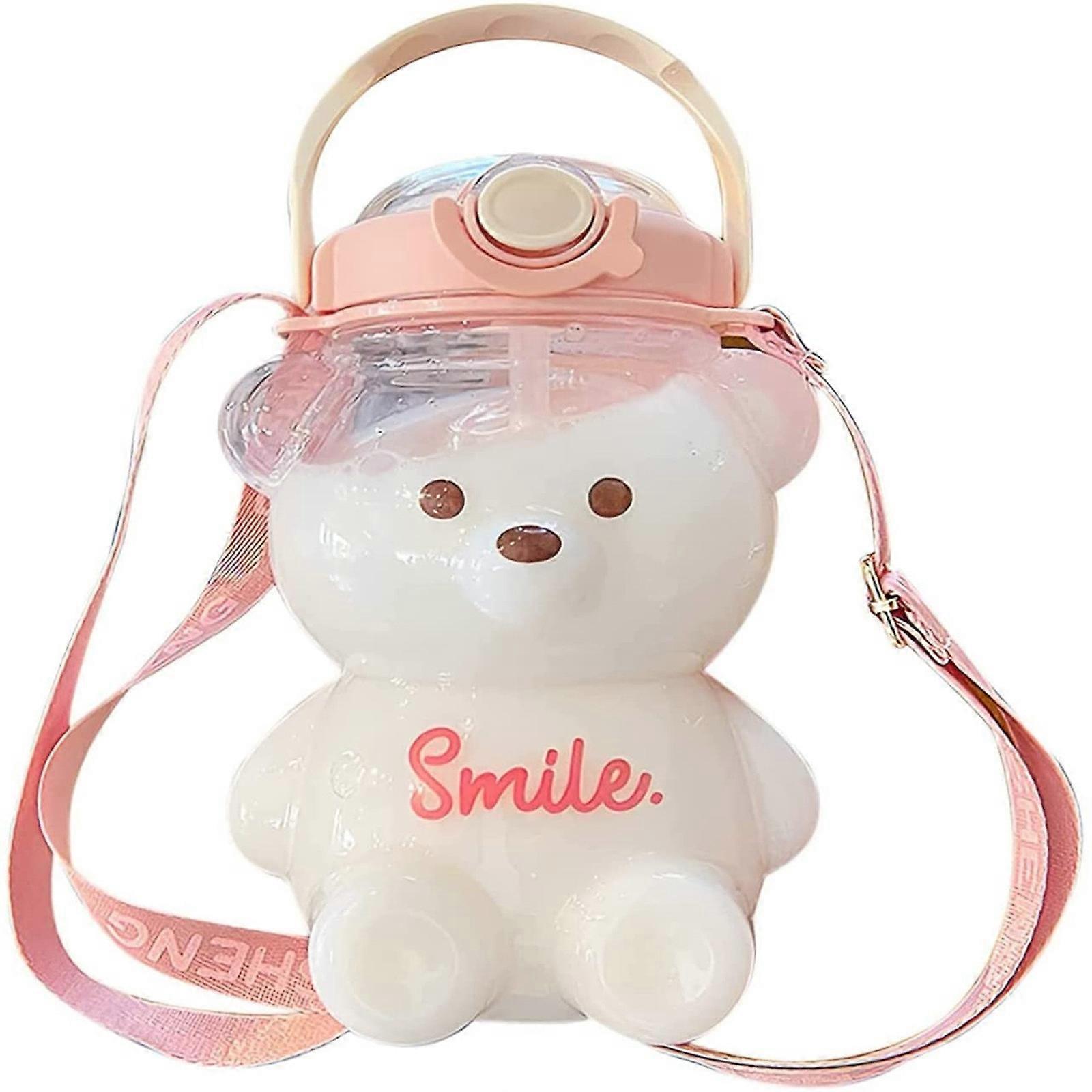 Straw Water Bottle With Integrated Carrying Loop - Removable Shoulder Strap
