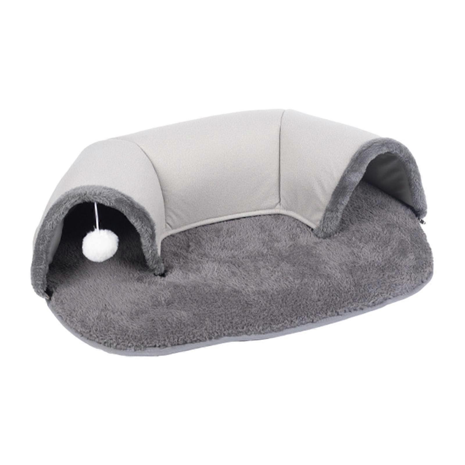 Cat Tunnel and Bed Toy Set for Kitten Puppy Rabbit Ferret Cat Warm House Fun