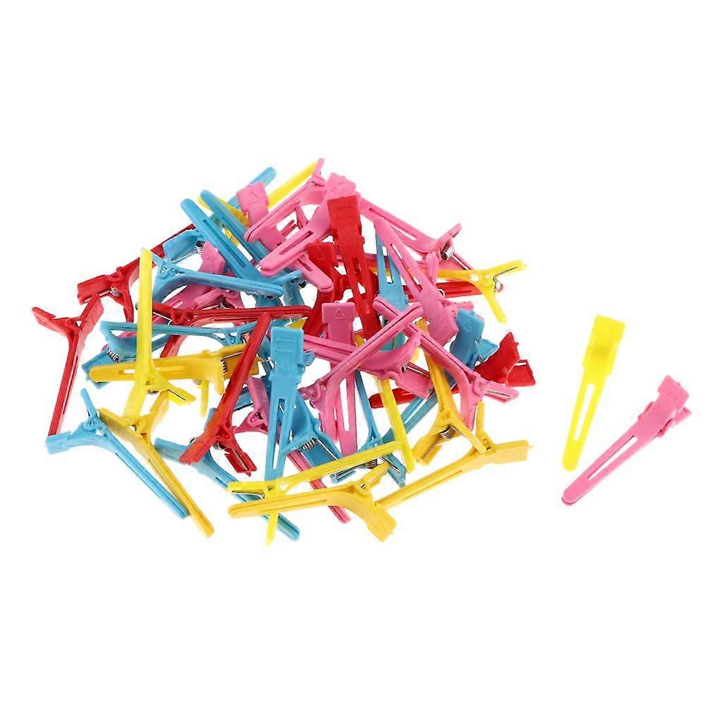 50pcs Bulk Plastic Duckbill Salon Sectioning pins