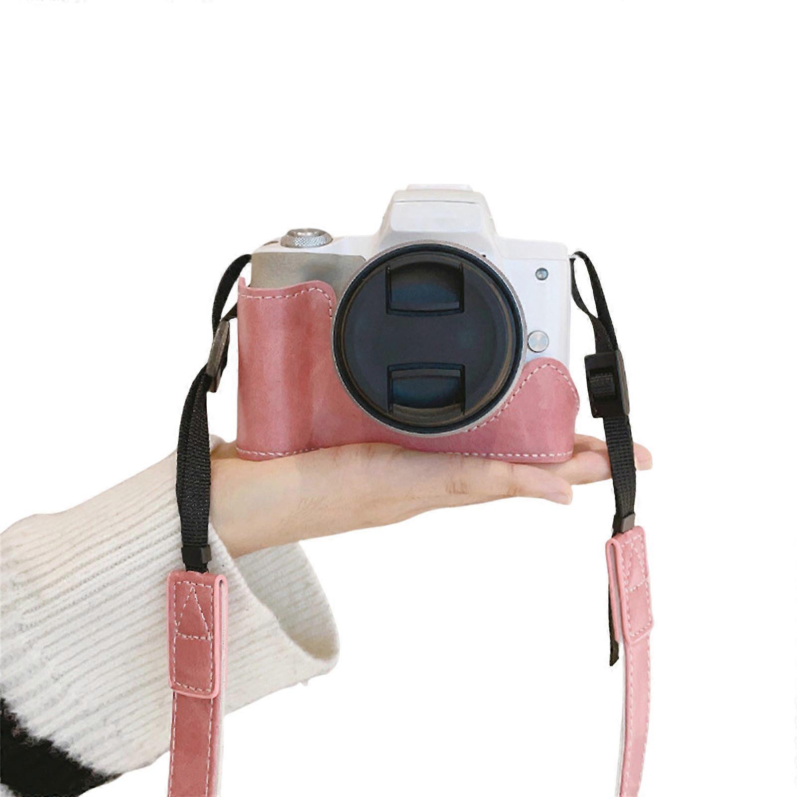 Color PU Leather Half Camera Case Camera Shell with Convenient Tripod Mount