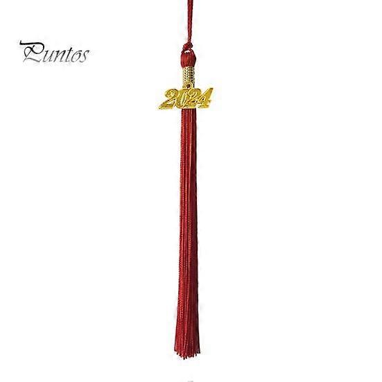 2024 Graduation Tassel Pendant Vibrant Color Nice-looking Handmade Polyester Graduation Tassel Decoration Party Supplies