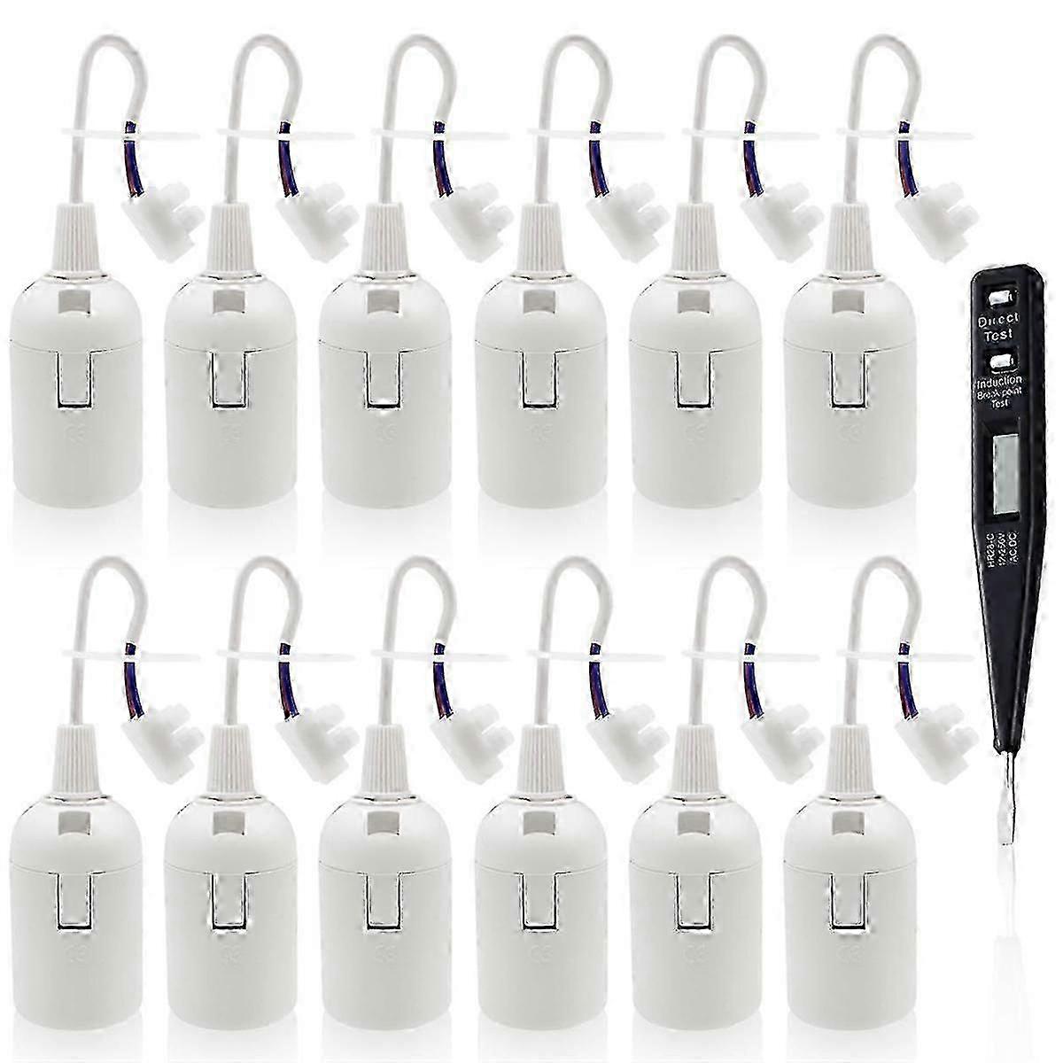 Lamp Holder E27 12 Pieces Construction Site Socket with Cable E27 Socket Construction Socket with V