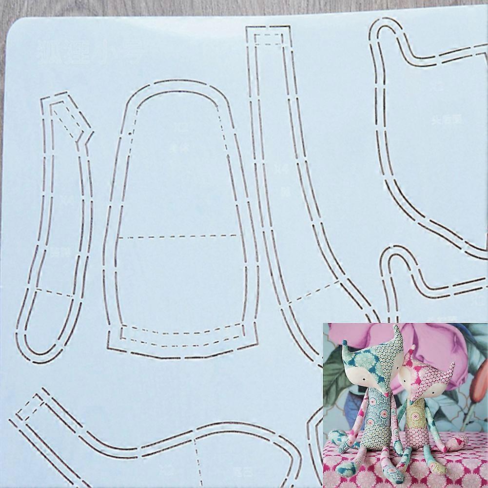 Cute Animal Doll Pattern Template Pastic Quilting Template for Sewing