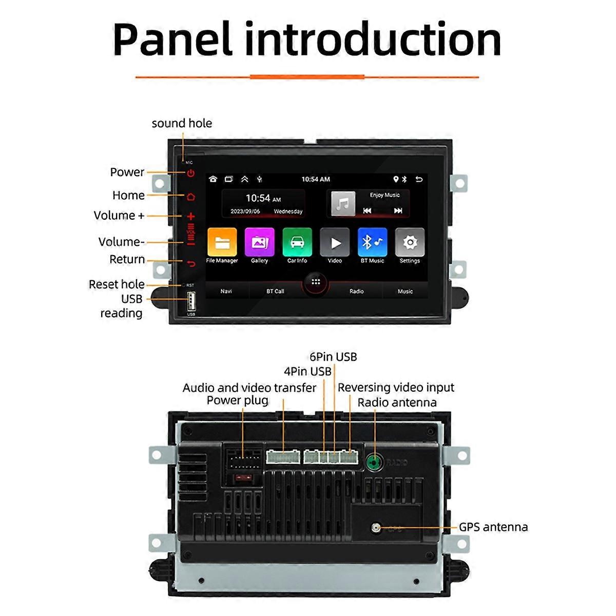 Android 13 7 Inch 2+32G Car Radio Player GPS Navigation for 2007-2014 Android Auto CarPlay Stereo