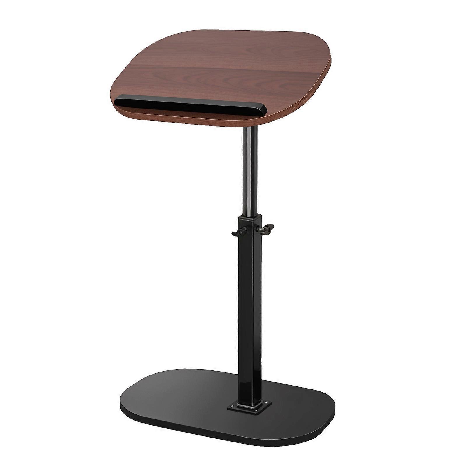 Adjustable C-Shaped End Table, 360° Swivel TV Tray, Height Adjustable Side Table with Storage