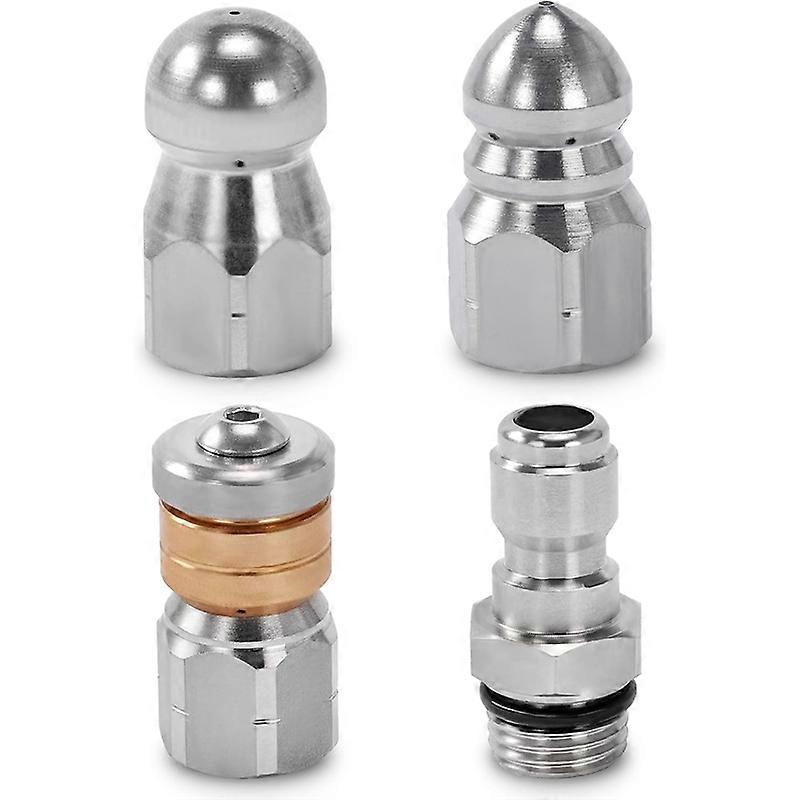 Sewer Jetter for Pressure, Rotating Button Nose with 1/4 inch Connect