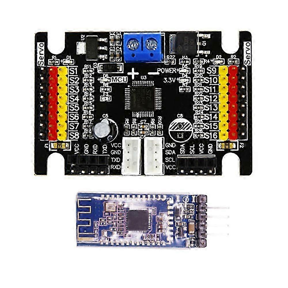 16Way Servo Driver Board + Bluetooth 4.0 Module Controller Robot Development for