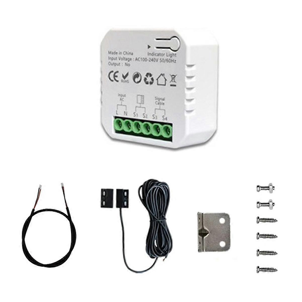 Tuya Smart Life WiFi Garage Door Opener Controller with Sensor App Remote Control Fit for Alexa Goog