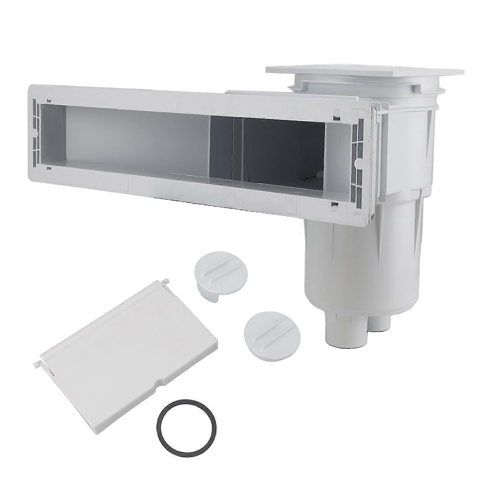 Above Ground Pool Through Wall Skimmer Kit PVC 50cm Wide Mouth Pool Surface Skimmer for Pool Cleaning Accessories