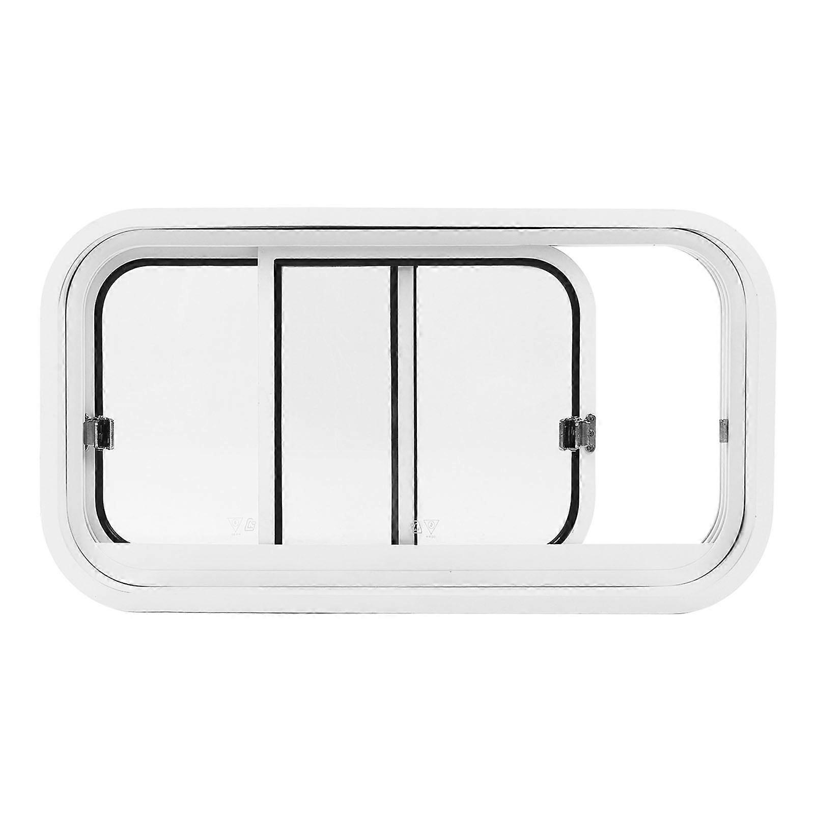 Marine Window 800x400mm Rounded Slide Bidirectional Moving Sealed Waterproof High Light Transmission for Ships Yachts Without Fixed Frame 