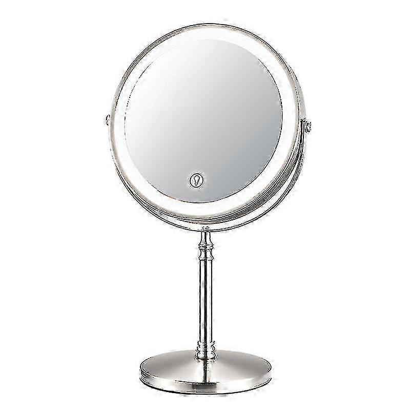 8 Inch Gold Makeup Mirror With Light Usb Charging 10x Magnifying Vanity Mirror Backlit Adjustable Li