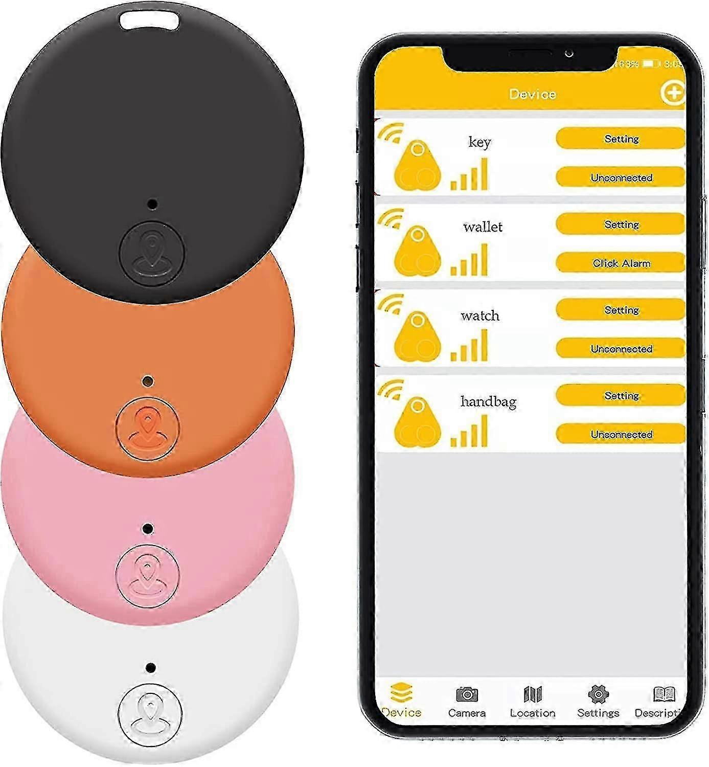 4pcs Wireless Item Locators,key Phone  Alarm Key Finder,sound Locator Tracker,compatible Ios And Android
