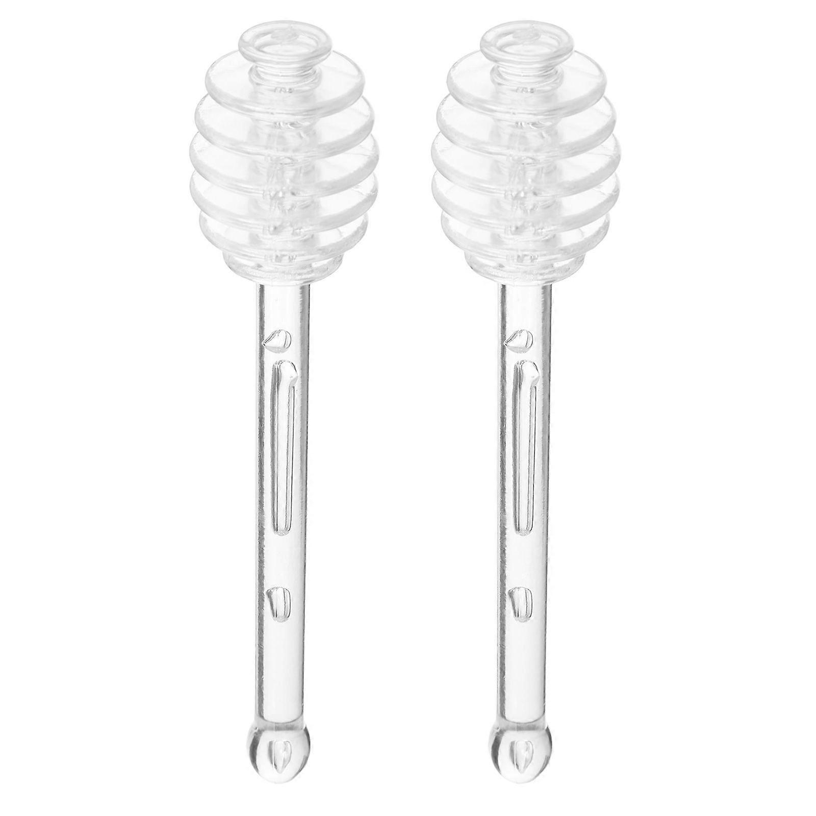 2 PCS Honey Stirring Sticks Honey Spoon Dipper Reusable Honey Wand for Honey Pot Maple Syrup and Melted Chocolate