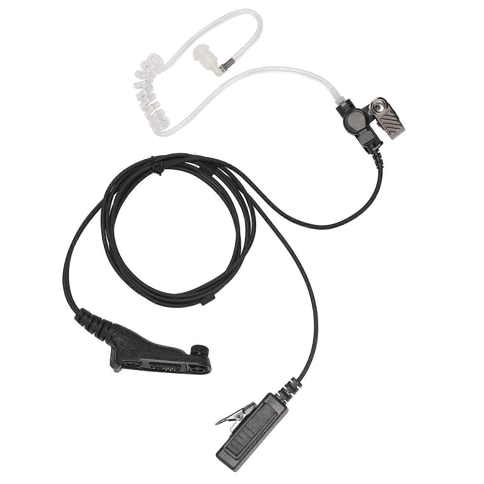 APX6000 XPR7550 Earpiece Surveillance Two-Wire Transparent Tube Headset With PTT Mic Motorola APX4000 XPR7380/7580