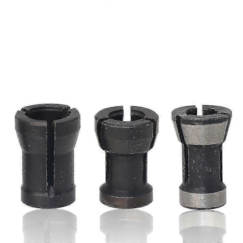 Router Collet Chuck Adapter Chuck Clamp Adapter Router Bit Collet Pieces For Woodworking Woodworking Milling Cutter(3pcs, Black)P2025042500202
