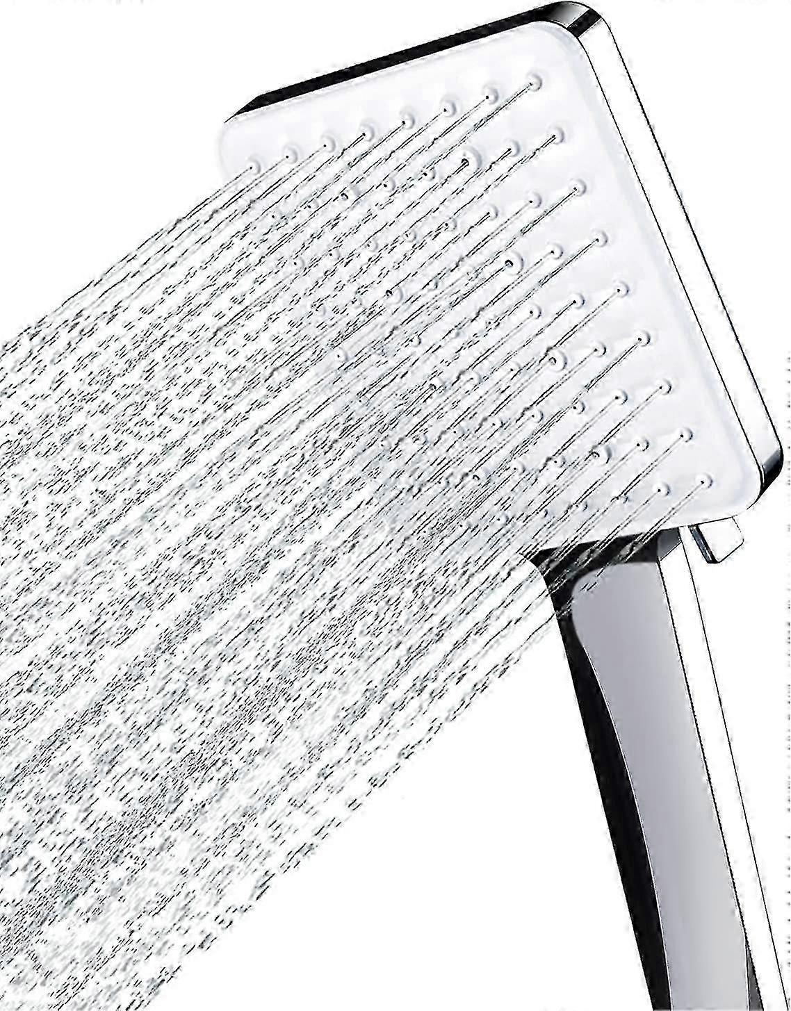 Shower Head,large Square With One Hand Control,with 6 Shower Modes
