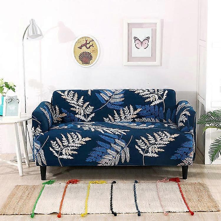Double Seat Four Seasons Printing Full Coverage Elastic Non-slip Sofa Cover